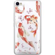 Прозрачный чехол Uprint Meizu U10 Japanese Koi Fish