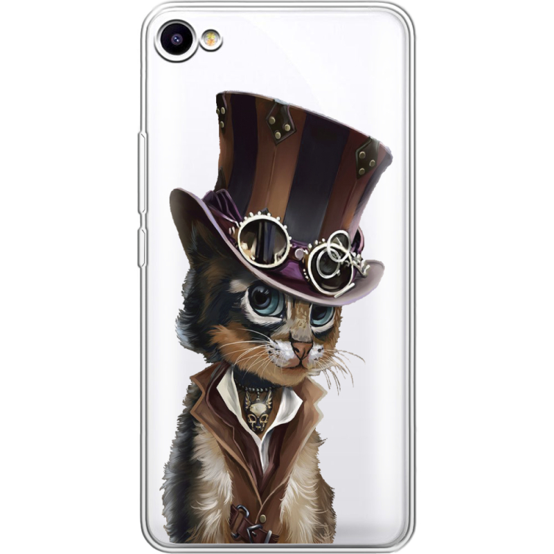 Прозрачный чехол Uprint Meizu U10 Steampunk Cat
