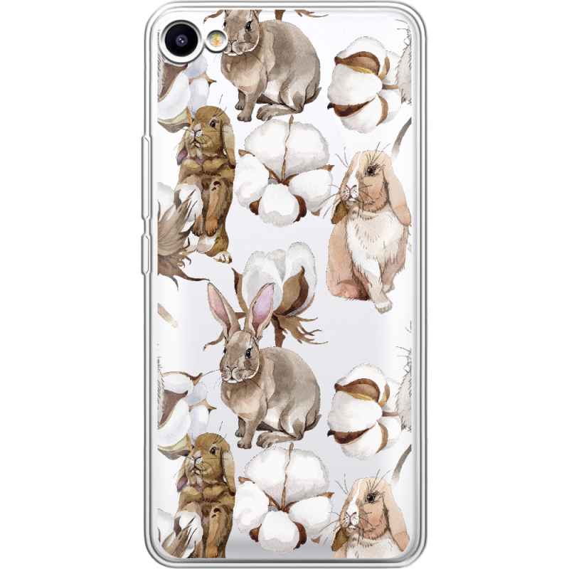Прозрачный чехол Uprint Meizu U10 Cotton and Rabbits