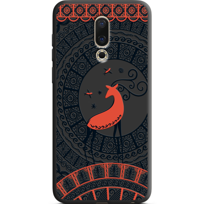 Черный чехол Uprint Meizu 16X Ornament