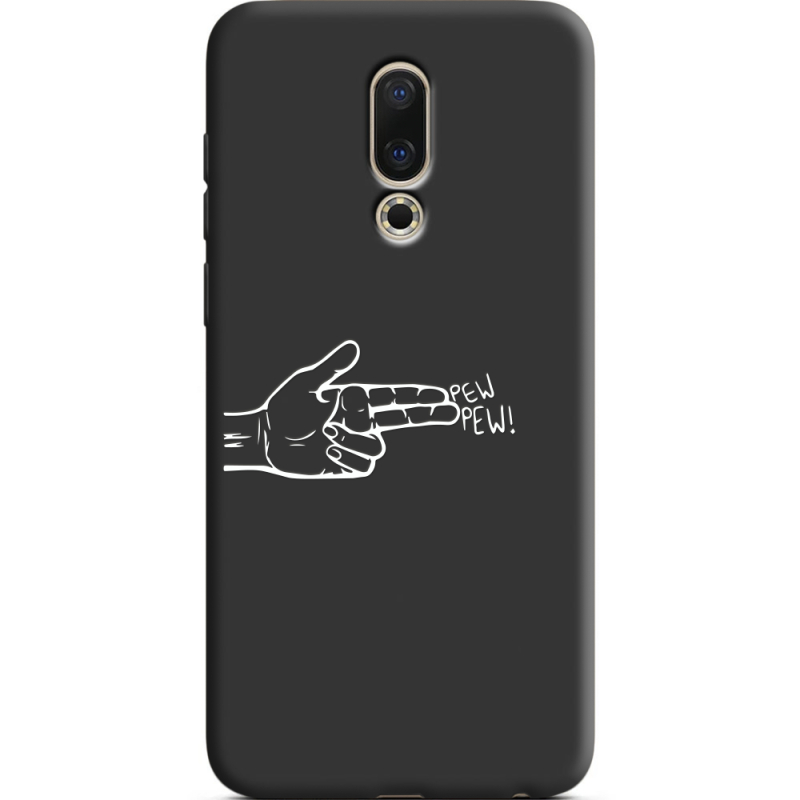 Черный чехол Uprint Meizu 16X Pew Pew