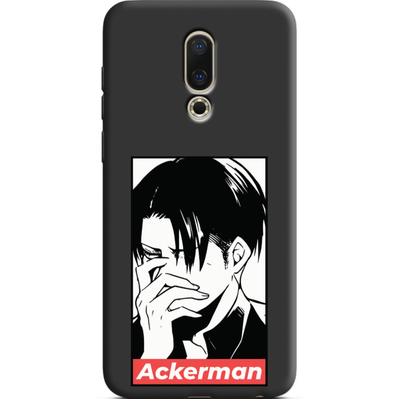 Черный чехол Uprint Meizu 16X Attack On Titan - Ackerman