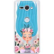 Прозрачный чехол Uprint Sony Xperia XZ2 Compact H8324 Blue Hair