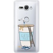 Прозрачный чехол Uprint Sony Xperia XZ2 Compact H8324 Segull in Cofee Pool