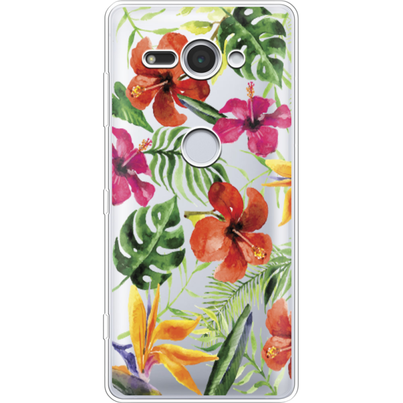 Прозрачный чехол Uprint Sony Xperia XZ2 Compact H8324 Tropical Flowers