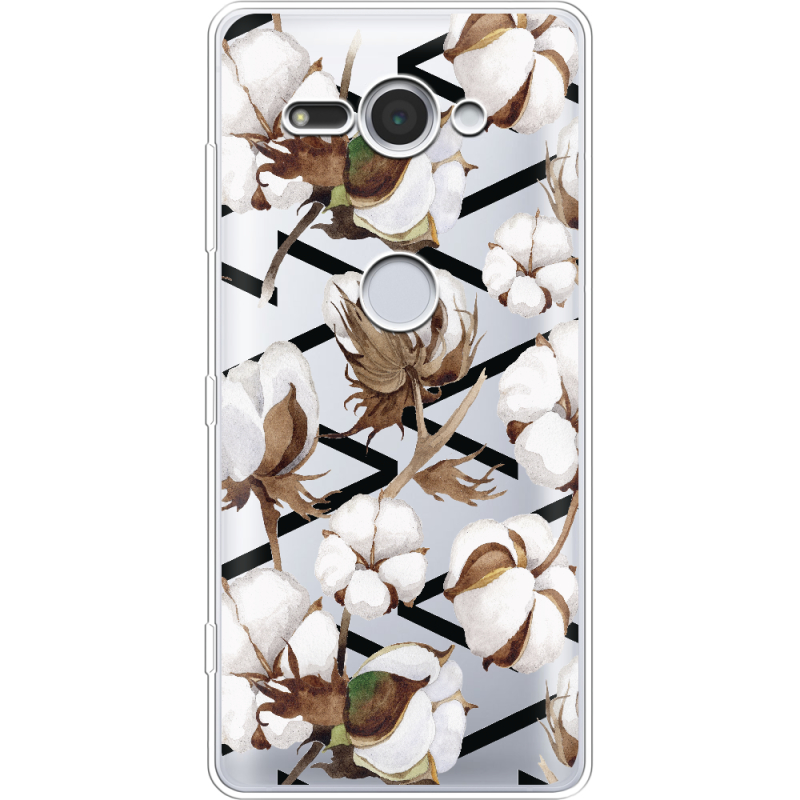 Прозрачный чехол Uprint Sony Xperia XZ2 Compact H8324 Cotton flowers