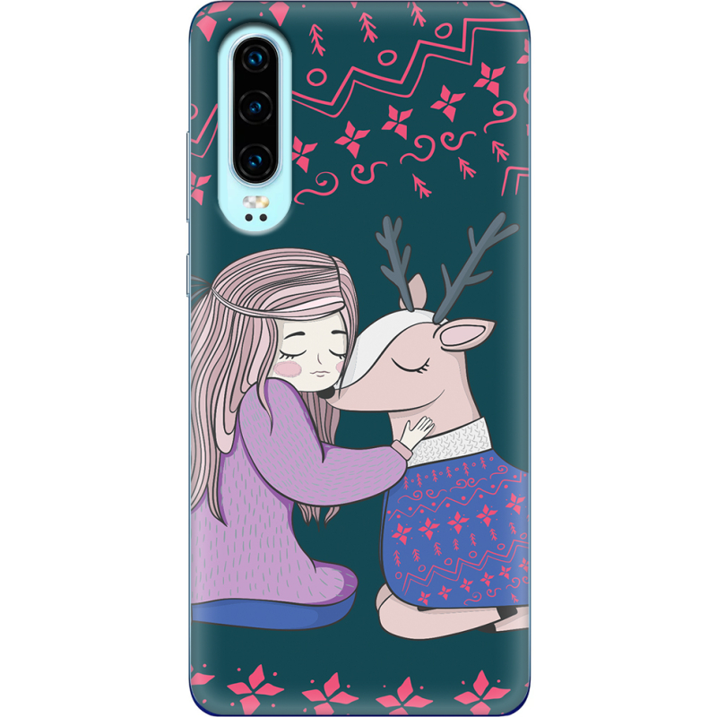 Чехол Uprint Huawei P30 Girl and deer
