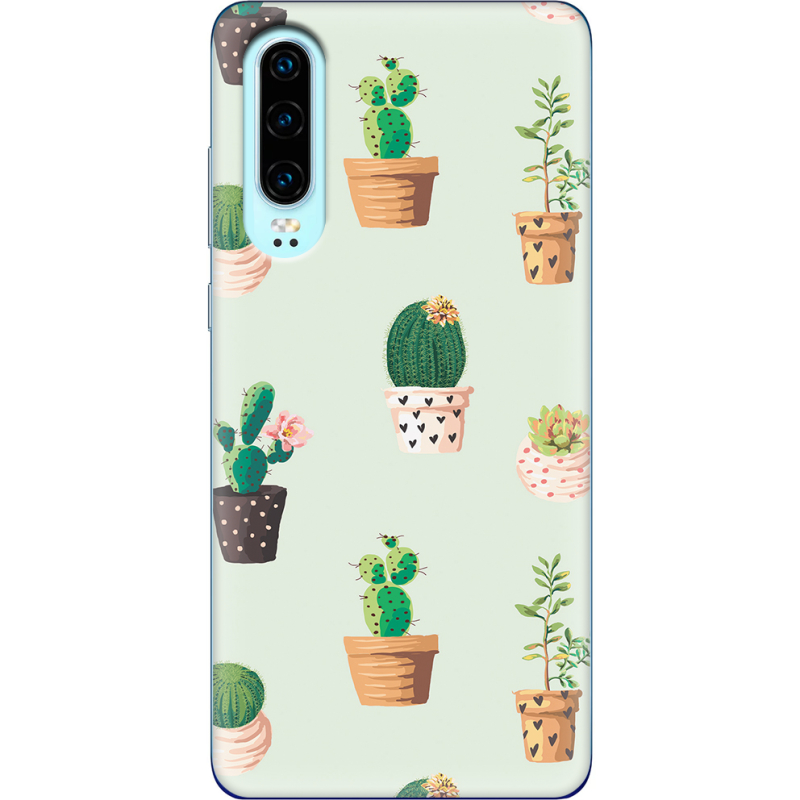 Чехол Uprint Huawei P30 L-green Cacti