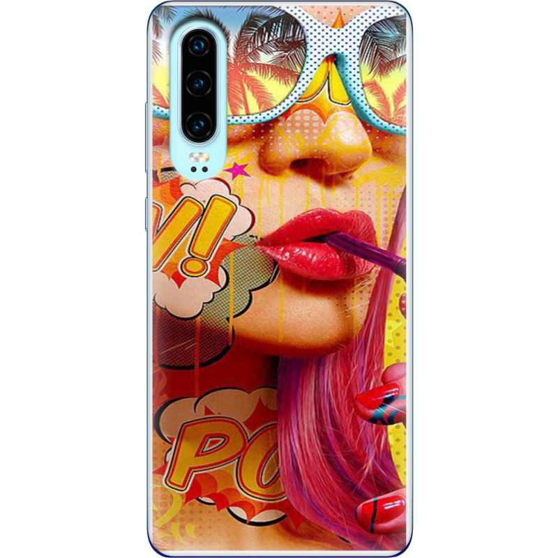 Чехол Uprint Huawei P30 Yellow Girl Pop Art