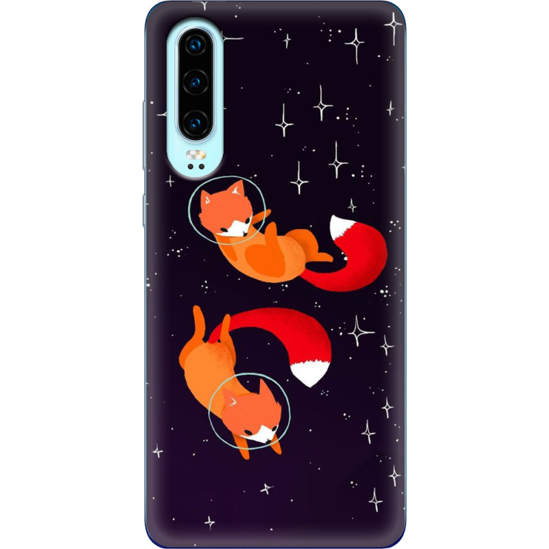 Чехол Uprint Huawei P30 Fox-Astronauts
