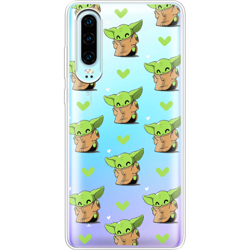 Прозрачный чехол Uprint Huawei P30 Pattern Baby Yoda