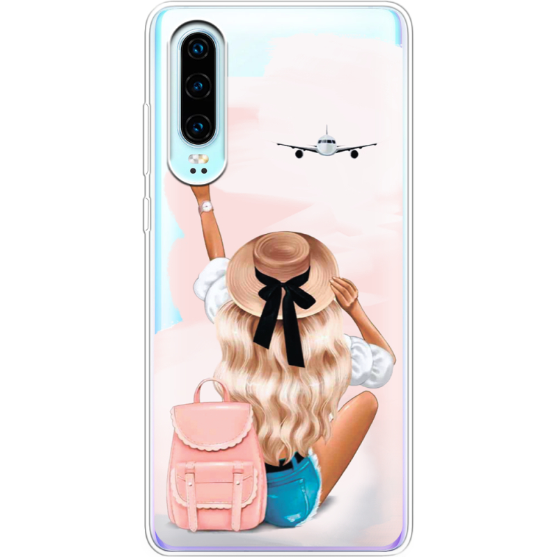 Прозрачный чехол Uprint Huawei P30 Travel Girl