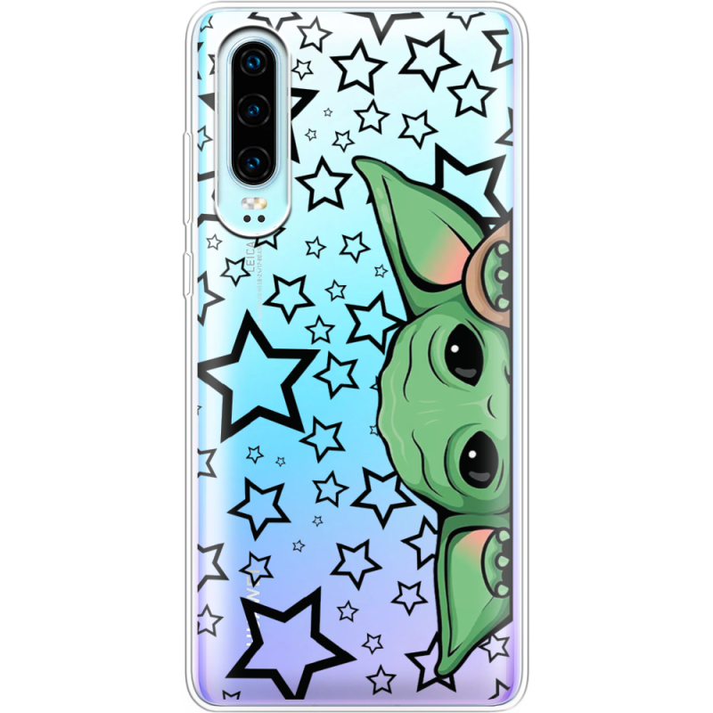 Прозрачный чехол Uprint Huawei P30 Baby Yoda