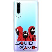 Прозрачный чехол Uprint Huawei P30 siquid game люди в красном