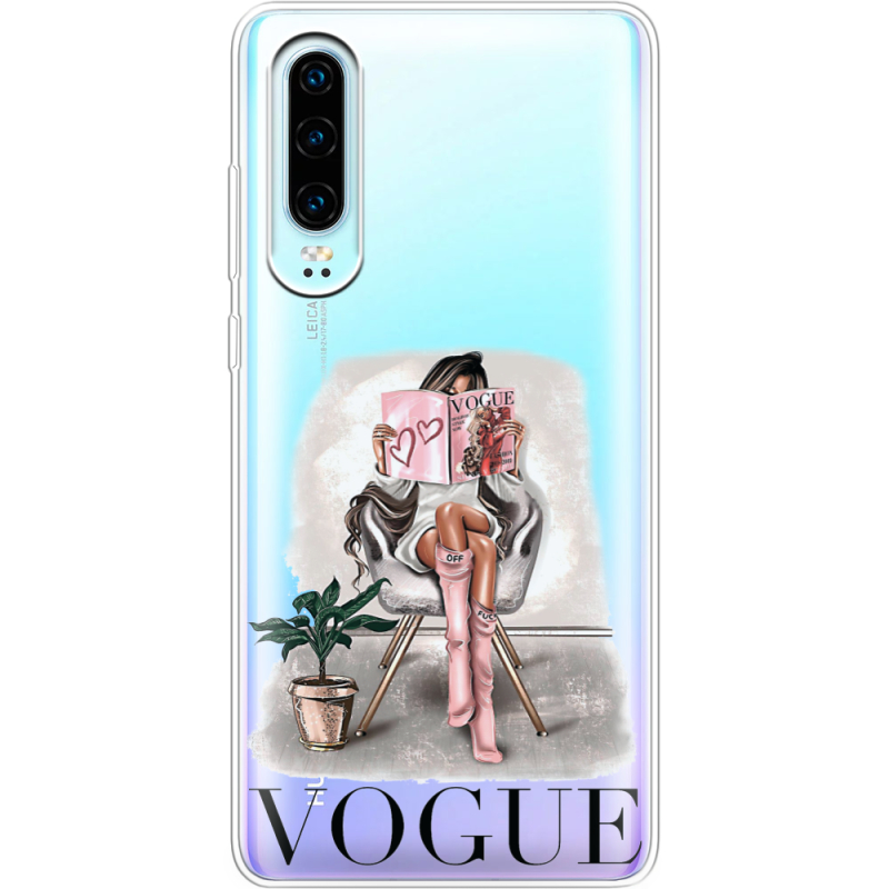 Прозрачный чехол Uprint Huawei P30 VOGUE