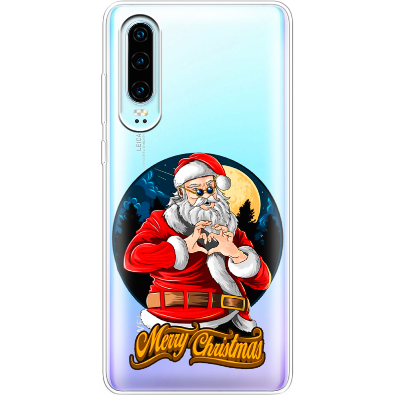 Прозрачный чехол Uprint Huawei P30 Cool Santa