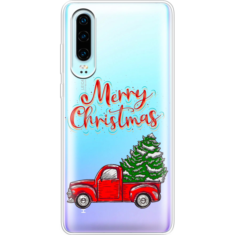 Прозрачный чехол Uprint Huawei P30 Holiday Car