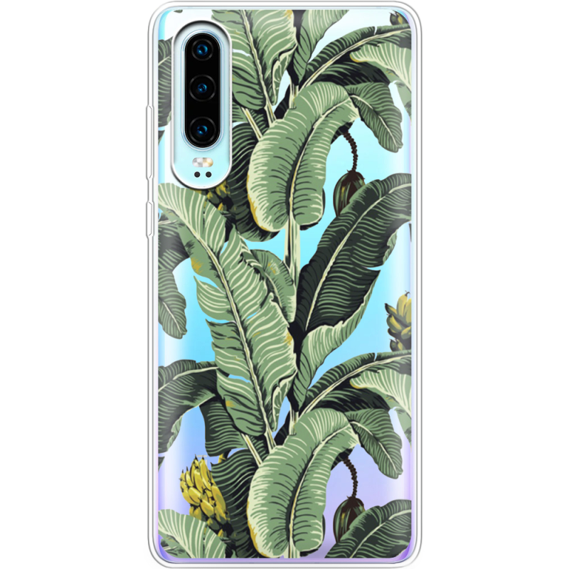 Прозрачный чехол Uprint Huawei P30 Banana Leaves