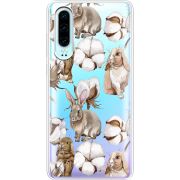Прозрачный чехол Uprint Huawei P30 Cotton and Rabbits