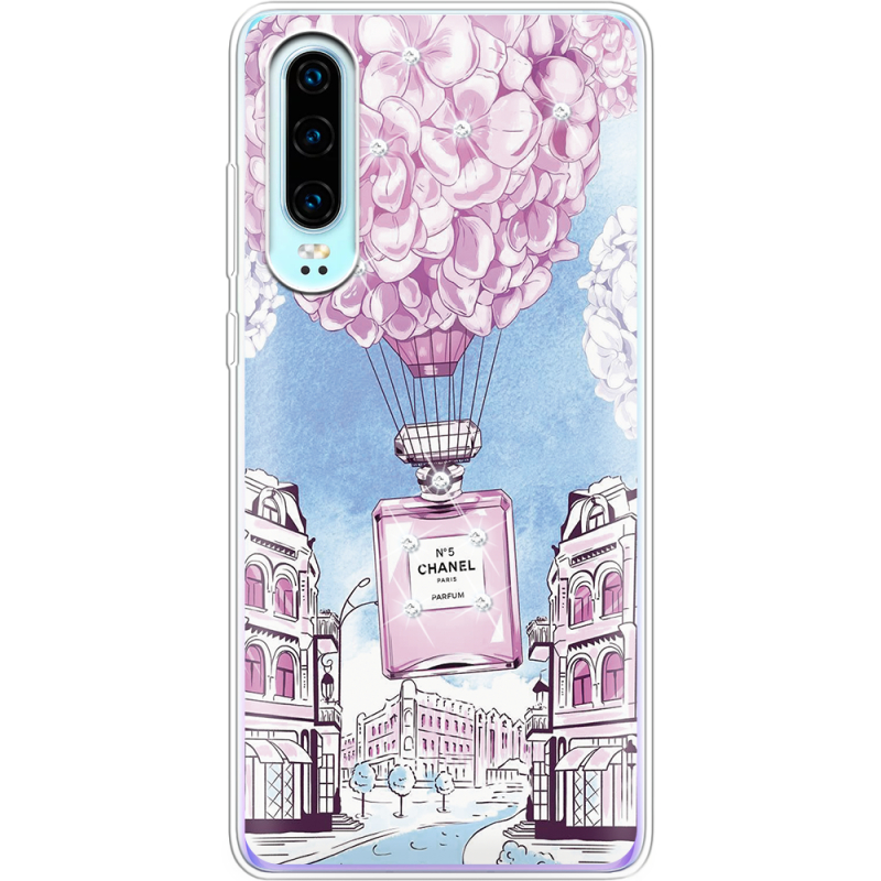 Чехол со стразами Huawei P30 Perfume bottle