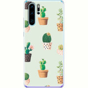 Чехол Uprint Huawei P30 Pro L-green Cacti