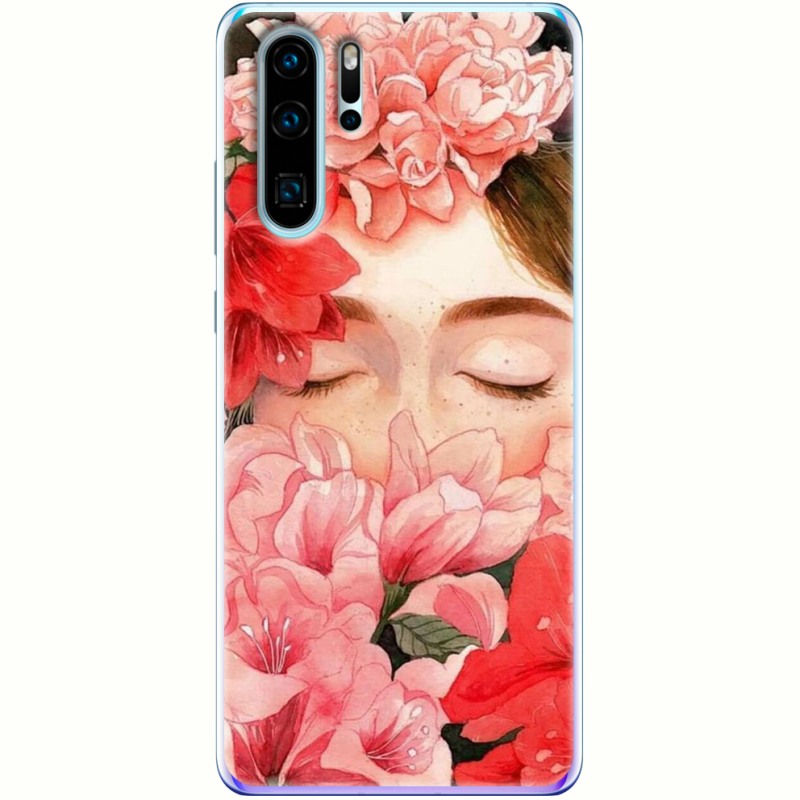 Чехол Uprint Huawei P30 Pro Girl in Flowers