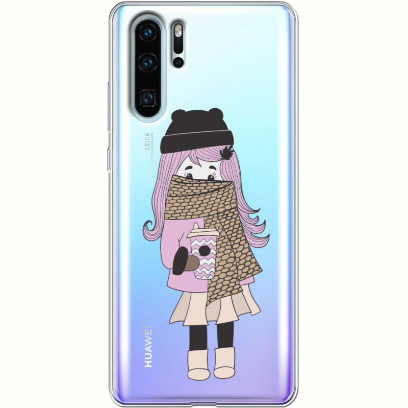 Прозрачный чехол Uprint Huawei P30 Pro Winter Morning Girl