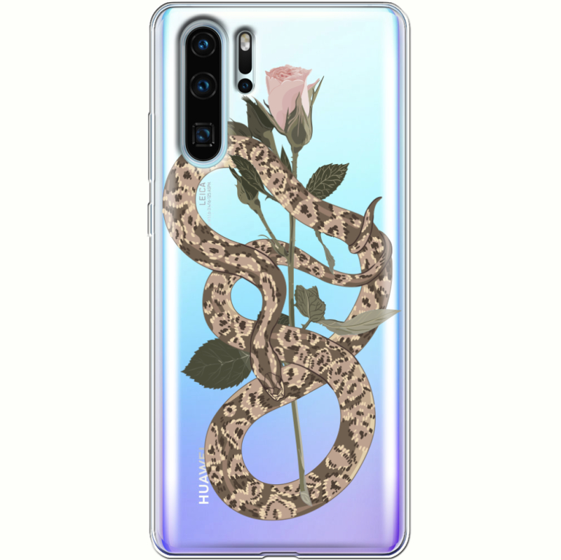 Прозрачный чехол Uprint Huawei P30 Pro Glamor Snake