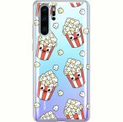 Прозрачный чехол Uprint Huawei P30 Pro с 3D-глазками Popcorn