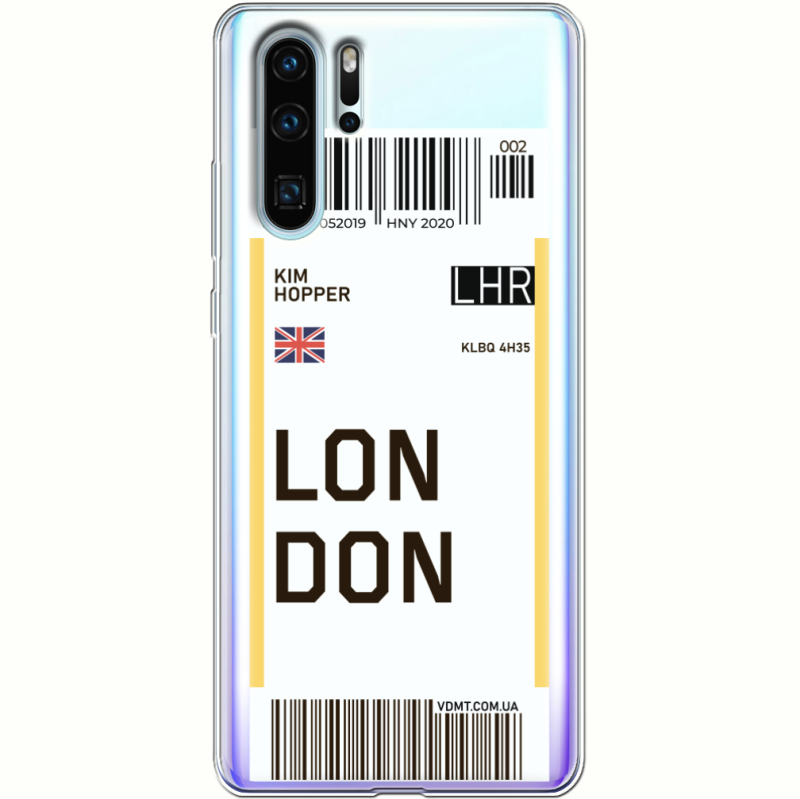 Прозрачный чехол Uprint Huawei P30 Pro Ticket London