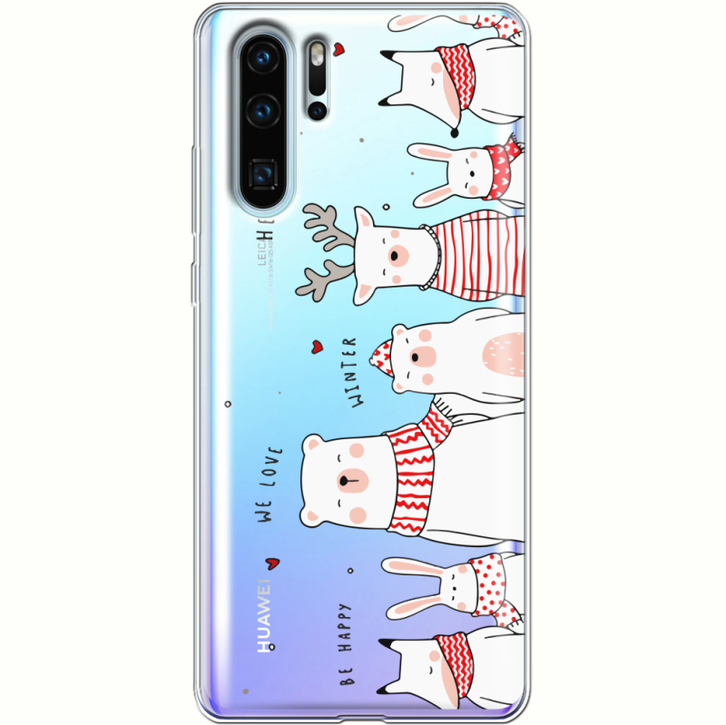 Прозрачный чехол Uprint Huawei P30 Pro The Friendly Beasts