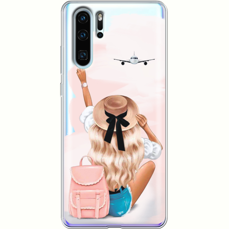 Прозрачный чехол Uprint Huawei P30 Pro Travel Girl