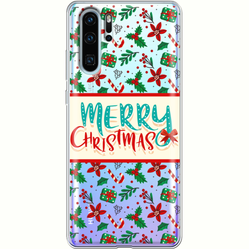 Прозрачный чехол Uprint Huawei P30 Pro Vintage Christmas Pattern