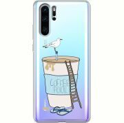 Прозрачный чехол Uprint Huawei P30 Pro Segull in Cofee Pool