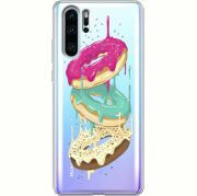 Прозрачный чехол Uprint Huawei P30 Pro Donuts