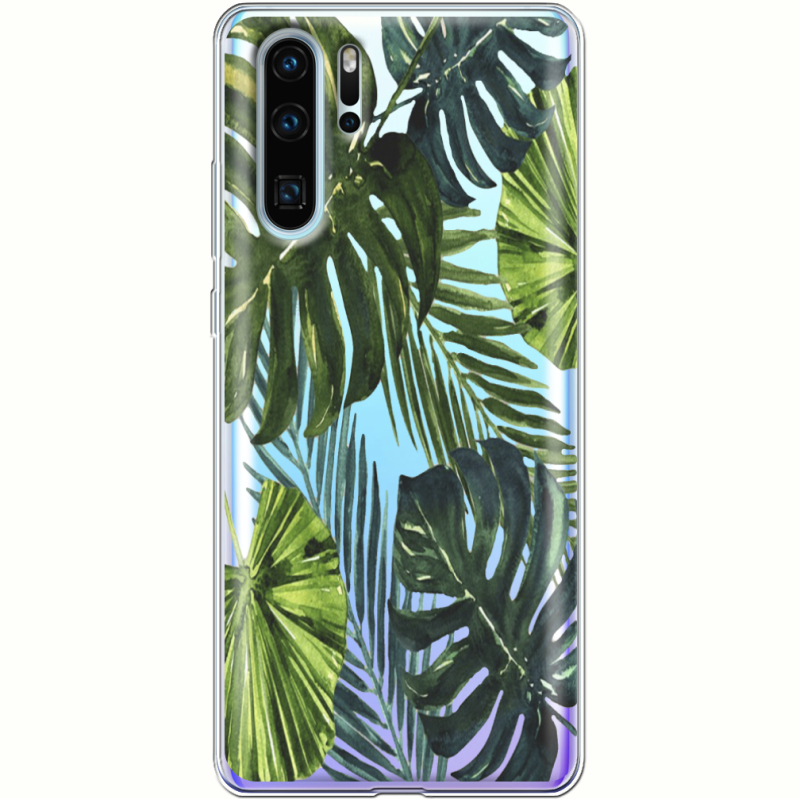 Прозрачный чехол Uprint Huawei P30 Pro Palm Tree