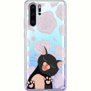 Прозрачный чехол Uprint Huawei P30 Pro Meow