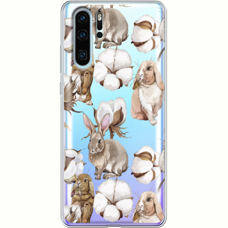 Прозрачный чехол Uprint Huawei P30 Pro Cotton and Rabbits