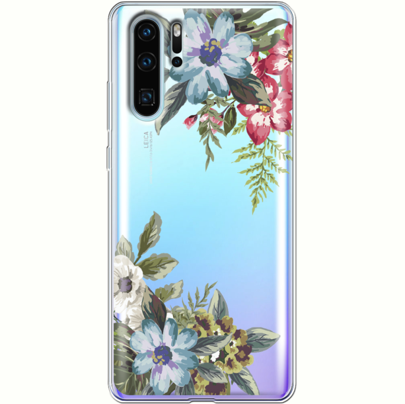 Прозрачный чехол Uprint Huawei P30 Pro Floral