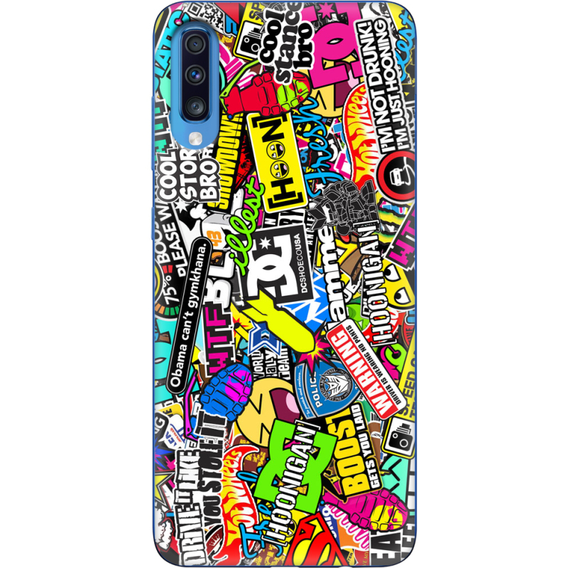 Чехол Uprint Samsung A705 Galaxy A70 Multicolored Inscriptions