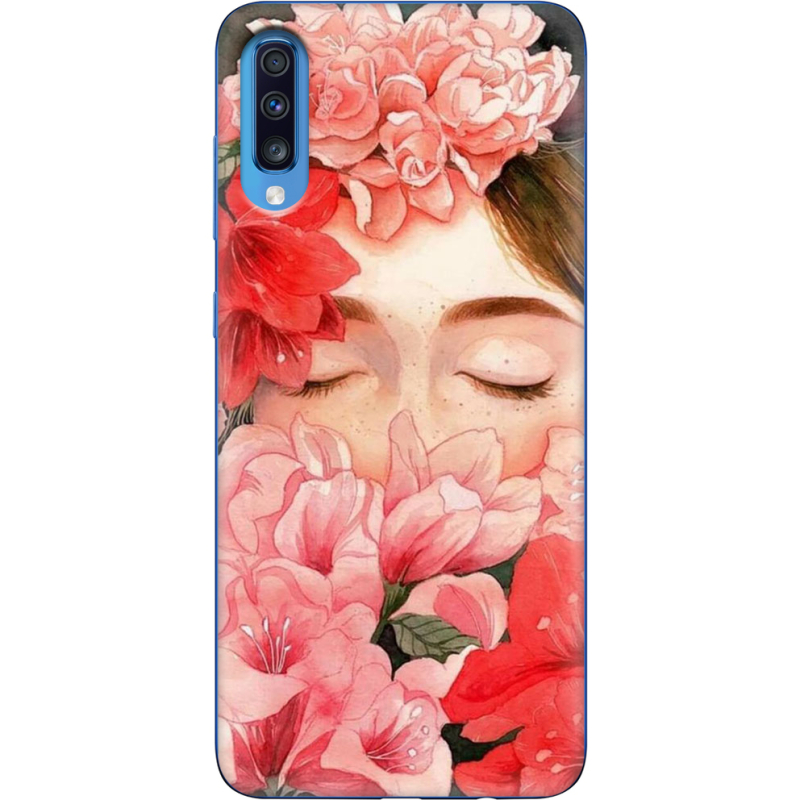 Чехол Uprint Samsung A705 Galaxy A70 Girl in Flowers