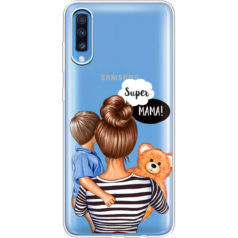 Прозрачный чехол Uprint Samsung A705 Galaxy A70 Super Mama and Son