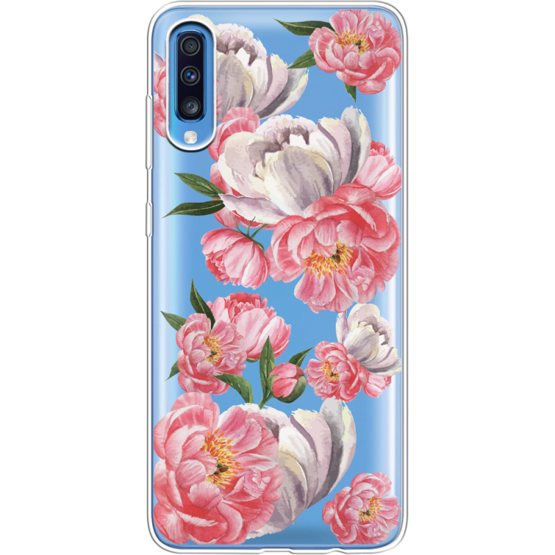 Прозрачный чехол Uprint Samsung A705 Galaxy A70 Peony Watercolor Style