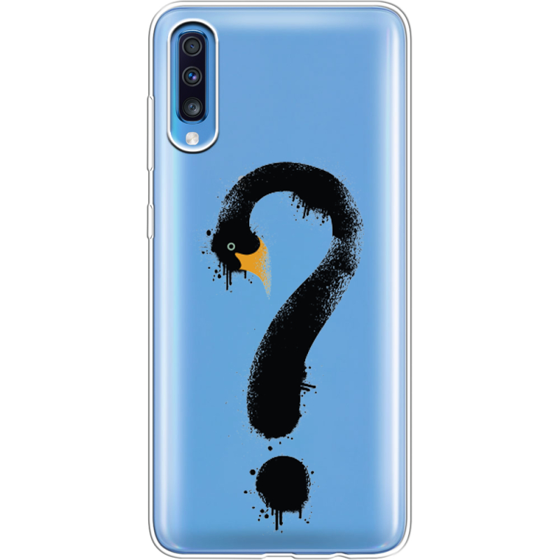 Прозрачный чехол Uprint Samsung A705 Galaxy A70 Swan question