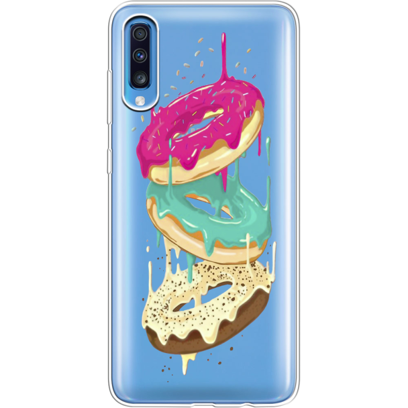 Прозрачный чехол Uprint Samsung A705 Galaxy A70 Donuts