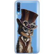 Прозрачный чехол Uprint Samsung A705 Galaxy A70 Steampunk Cat