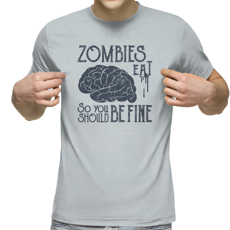 Футболка с принтом светло серая 