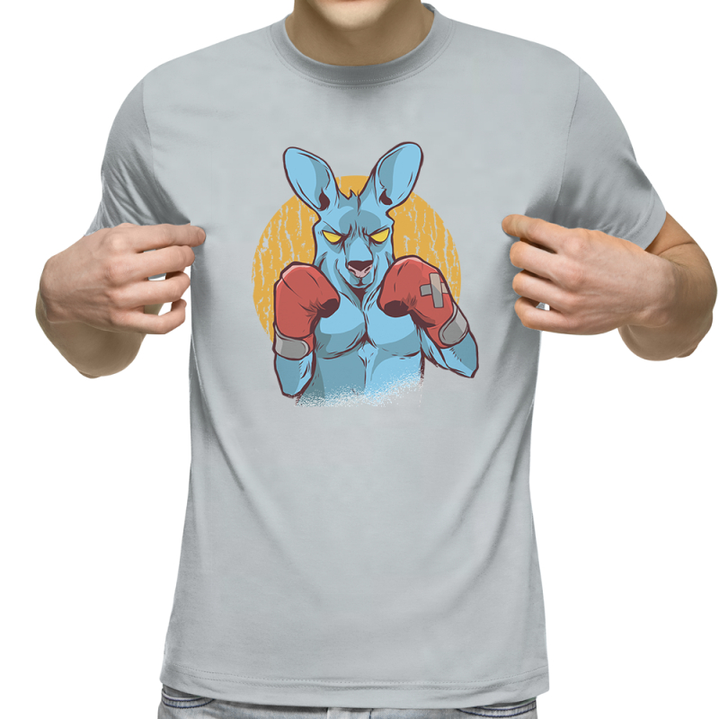 Футболка с принтом светло серая 