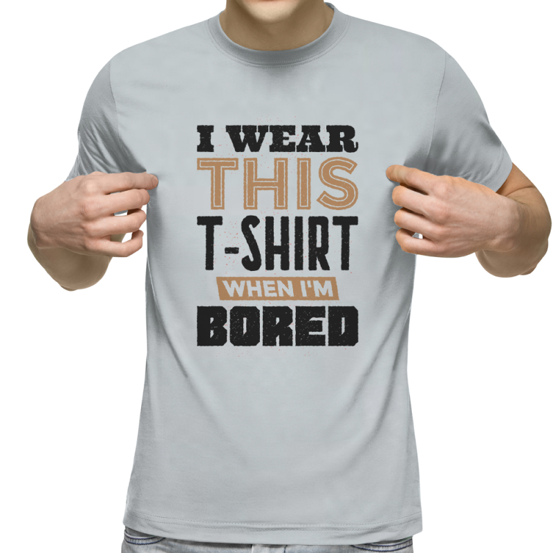 Футболка с принтом светло серая 