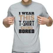 Футболка с принтом светло серая 